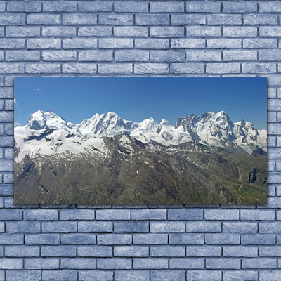 Slika na steklu Snow mountain landscape