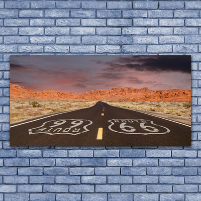 Slika na steklu Desert avtoceste