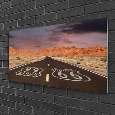 Slika na steklu Desert avtoceste