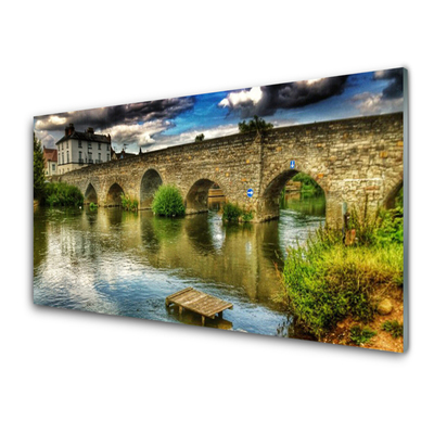 Slika na steklu Arhitektura river bridge