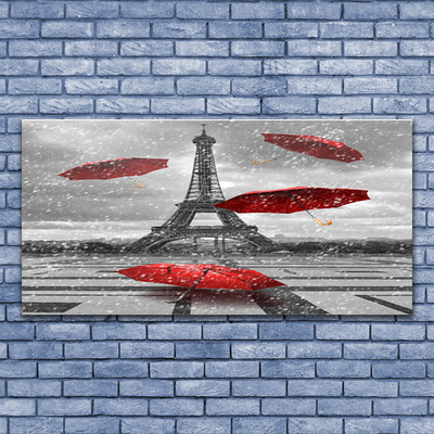 Slika na steklu Eifflov stolp v parizu umbrella
