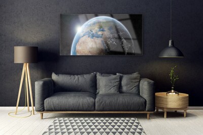 Slika na steklu Planet zemlja universe