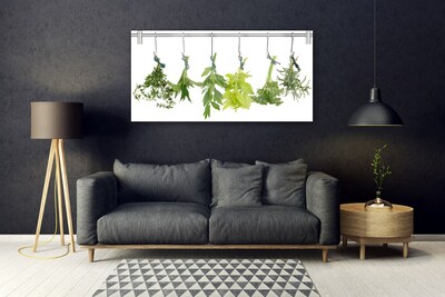 Slika na steklu Listi narava zelišča