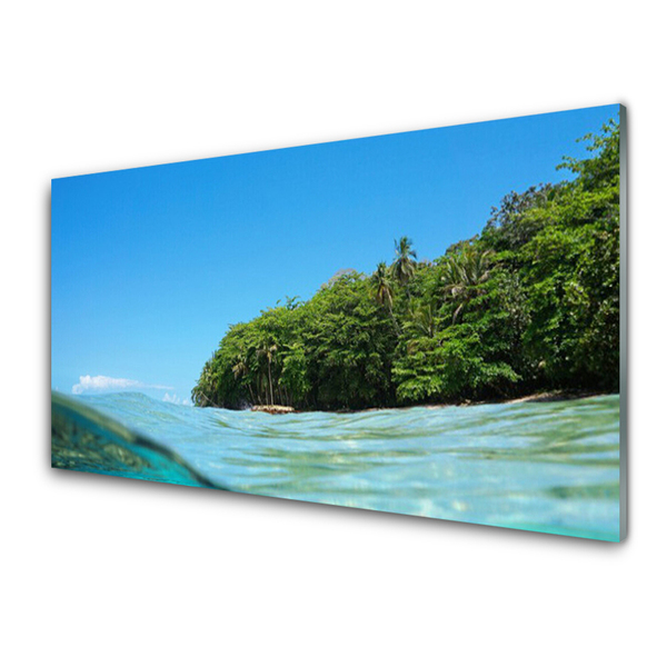 Slika na steklu Morje tree landscape