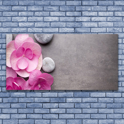 Slika na steklu Pink flowers aromaterapija