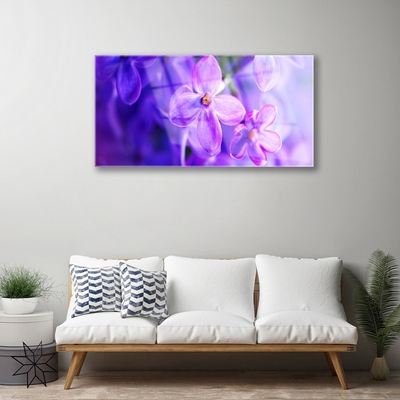 Slika na steklu Cvetje vijolična narava