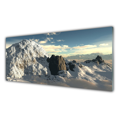 Slika na steklu Gora landscape