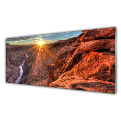 Slika na steklu Sun desert landscape