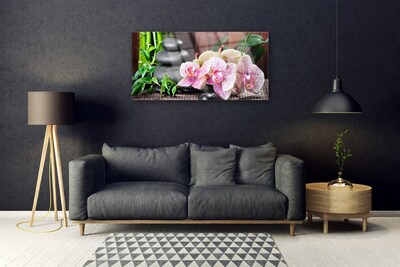 Slika na steklu Bamboo orchid spa