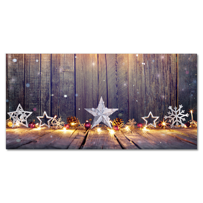 Steklena slika Božične zvezde Okrasne okraske