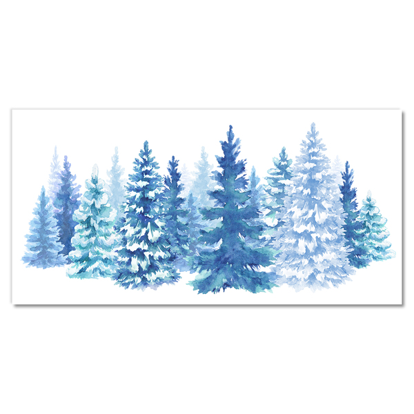 Steklena slika Božično drevo Snow Zima