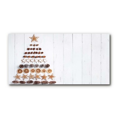 Steklena slika GingerbRead Christmas Tree Božični okraski