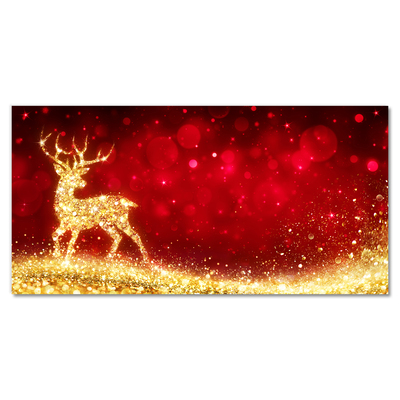 Steklena slika Zlata severna Božična dekoracija