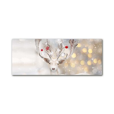 Steklena slika Božič belih severnih jelenov