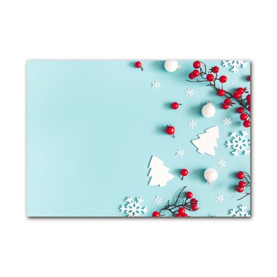 Steklena slika Snowflakes Božični okraski