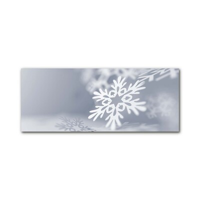 Steklena slika Snowflake božična dekoracija