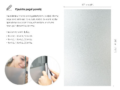 Samolepilna folija za okna polprosojna