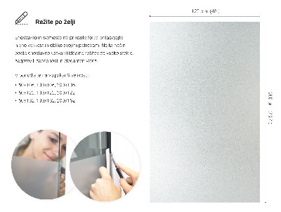 Samolepilna folija za okna polprosojna