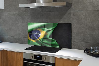 Stenska plošča za kuhinjo Zastava brazilije