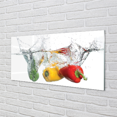 Zidna obloga za kuhinju Barvne papriko v vodi