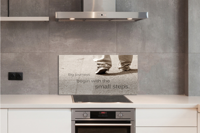 Zidna obloga za kuhinju Čevlji napis beton