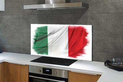 Stenska plošča za kuhinjo Zastava italija
