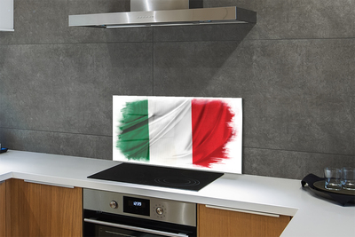 Stenska plošča za kuhinjo Zastava italija