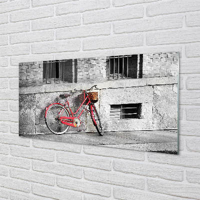 Zidna obloga za kuhinju Rdeče kolo s košaro
