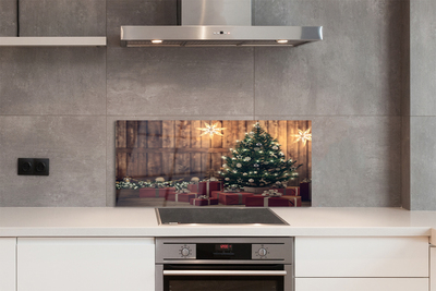 Stenska plošča za kuhinjo Darila božič drevo dekoracijo plošče