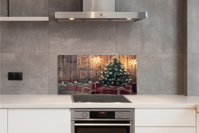 Stenska plošča za kuhinjo Darila božič drevo dekoracijo plošče