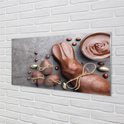 Stenska plošča za kuhinjo Čokolade zajec
