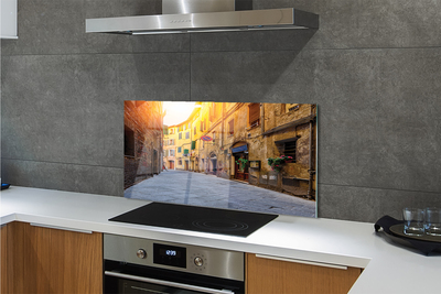 Stenska plošča za kuhinjo Italija street stavbe