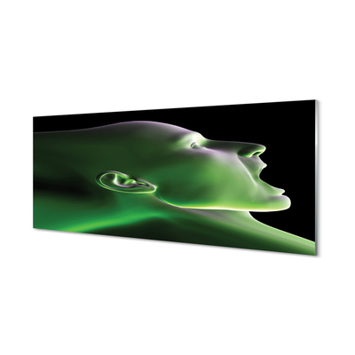 Zidna obloga za kuhinju Glava človek zelena lučka