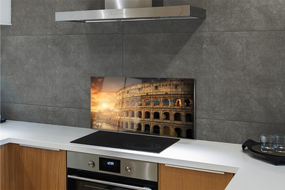 Stenska plošča za kuhinjo Rim kolosej sunset