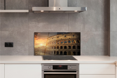 Stenska plošča za kuhinjo Rim kolosej sunset