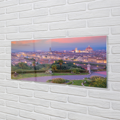 Stenska plošča za kuhinjo Reka italija panorama