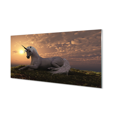 Stenska plošča za kuhinjo Unicorn gora sunset