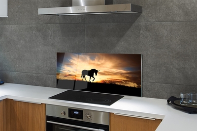 Stenska plošča za kuhinjo Unicorn sunset