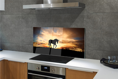 Stenska plošča za kuhinjo Unicorn sunset