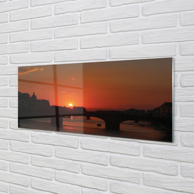 Stenska plošča za kuhinjo Italija river sunset