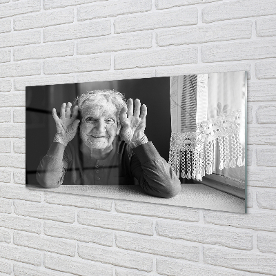 Zidna obloga za kuhinju Starejša ženska