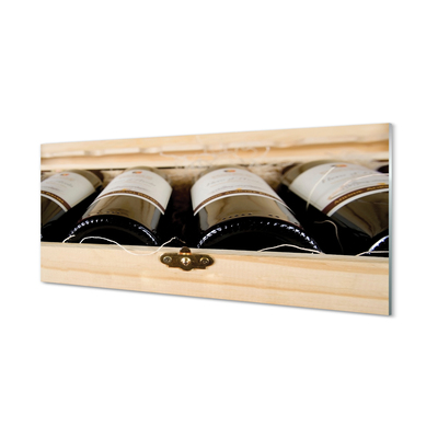 Zidna obloga za kuhinju Steklenice vina v škatli