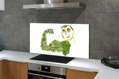 Zidna obloga za kuhinju Znak z zelenjavo