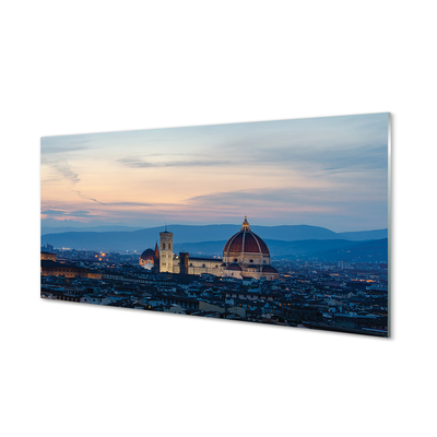 Stenska plošča za kuhinjo Italija katedrala panorama noč