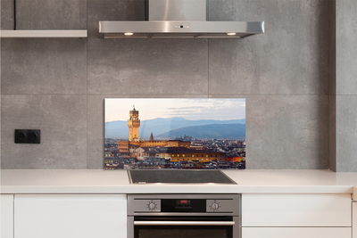 Stenska plošča za kuhinjo Italija grad sunset panorama