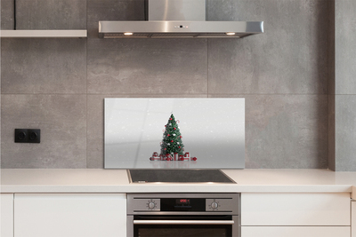Stenska plošča za kuhinjo Božično drevo dekoracijo darila