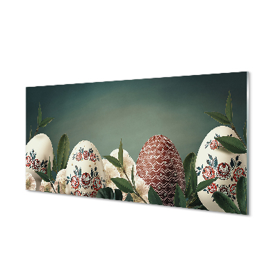 Stenska plošča za kuhinjo Listi jajčni cvetje