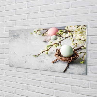 Stenska plošča za kuhinjo Cvetje jajca