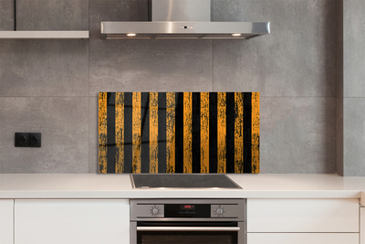 Stenska plošča za kuhinjo Nepravilne rumene črte
