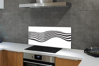 Stenska plošča za kuhinjo Zebra stripes val